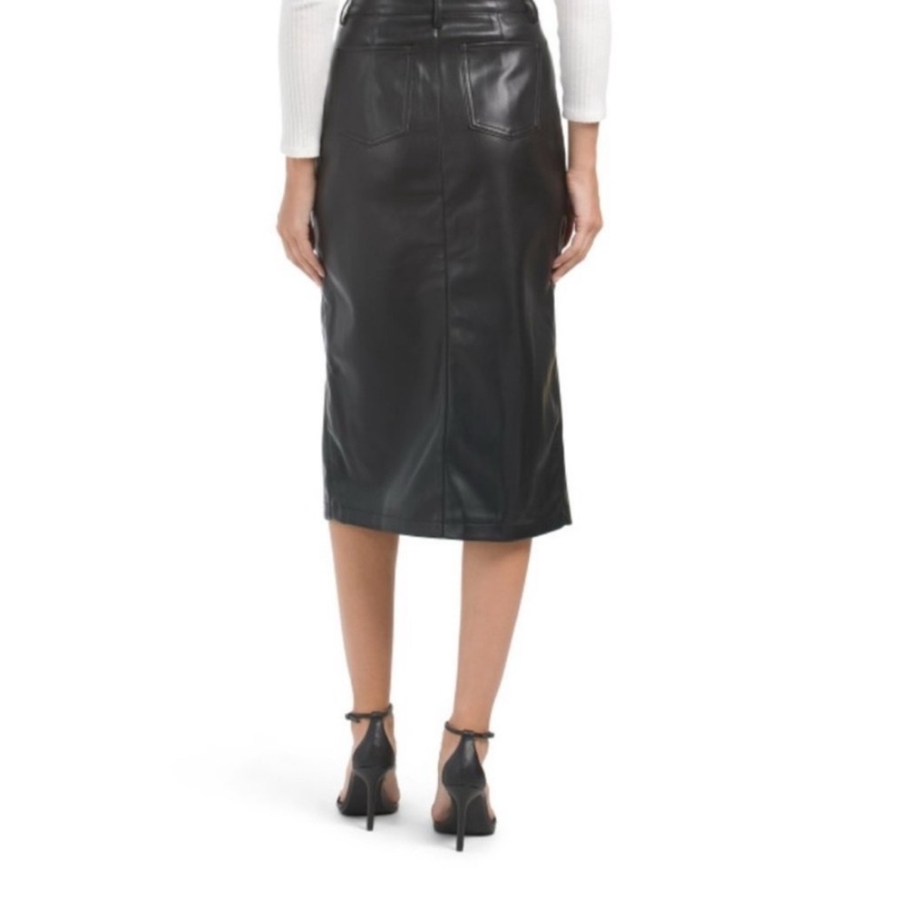3/$20 7 For All Mankind faux leather midi skirt size small - Picture 2 of 15